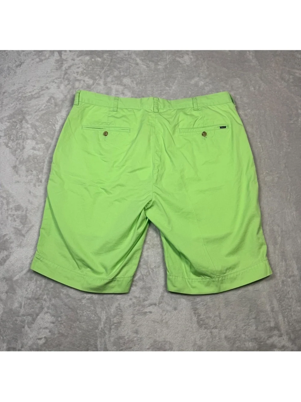 Polo by Ralph Lauren Mens Size 36 Lime Green Cotton Shorts Casual‎ Chino Golf